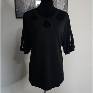 Blouse with Rhinestone Accent – Size 2XL